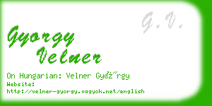 gyorgy velner business card